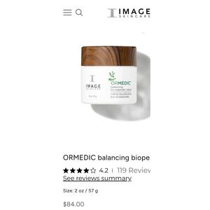 IMAGE Skincare ORMEDIC Balancing Bio-Peptide Creme 2oz 57g Moisturizer